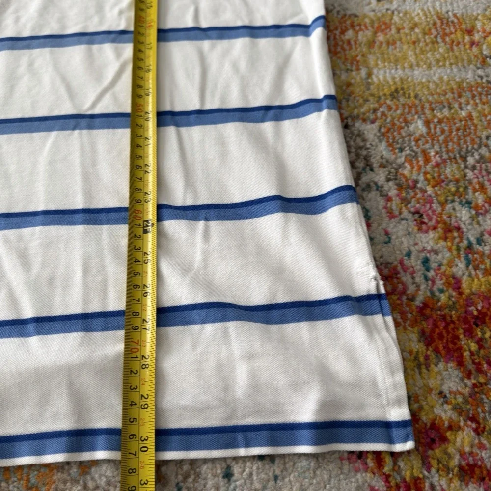 Polo by Ralph Lauren Striped Polo Shirt XL - White & Blue Short Sleeve